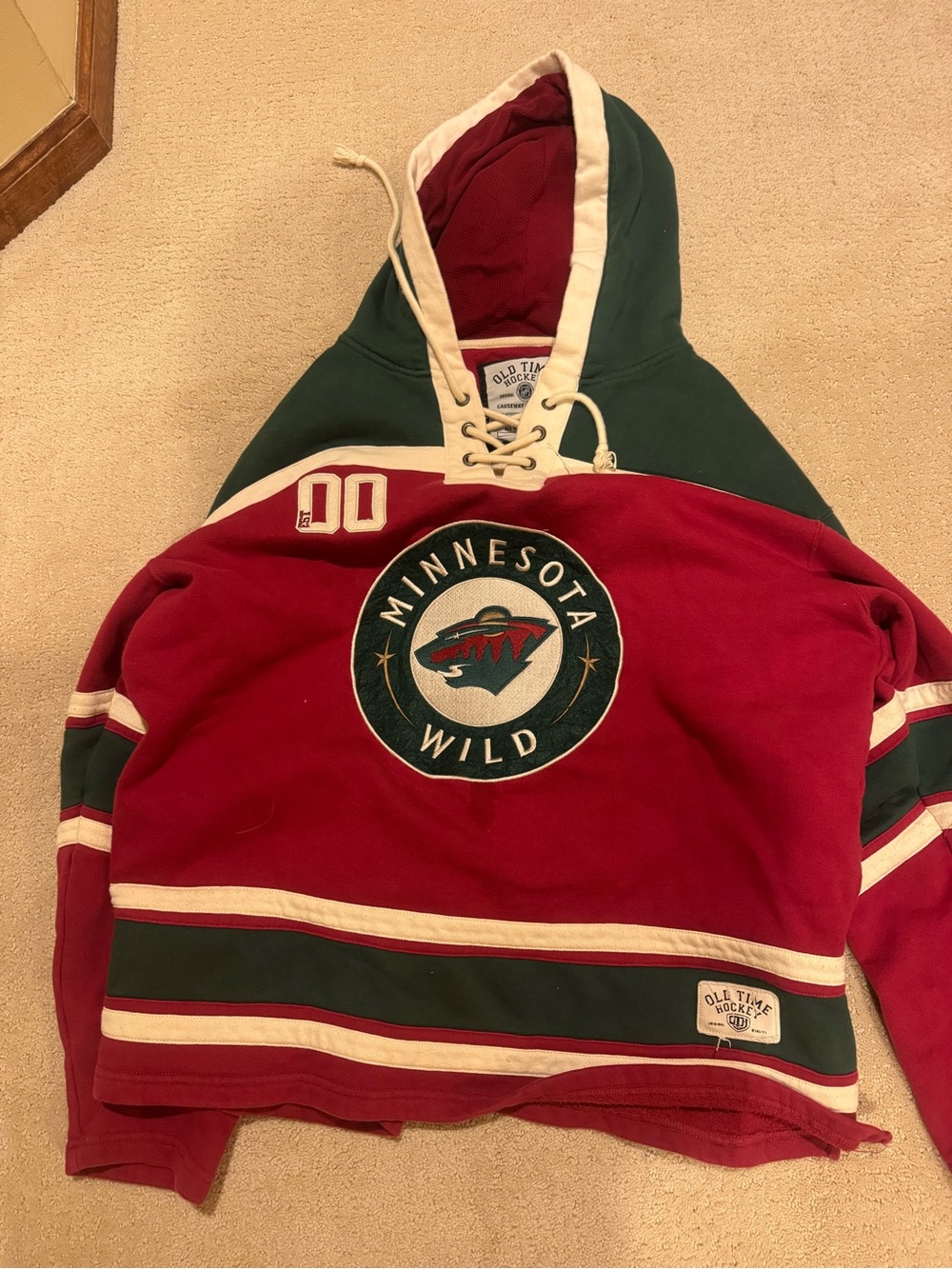 Old Time Hockey MN Wild Jersey Sweatshirt